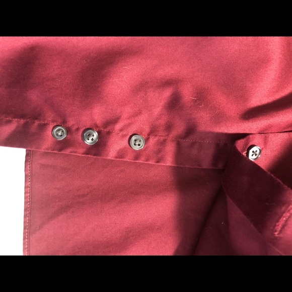 Kenneth Cole New York burgundy long sleeve men button down formal XL - Picture 8 of 9